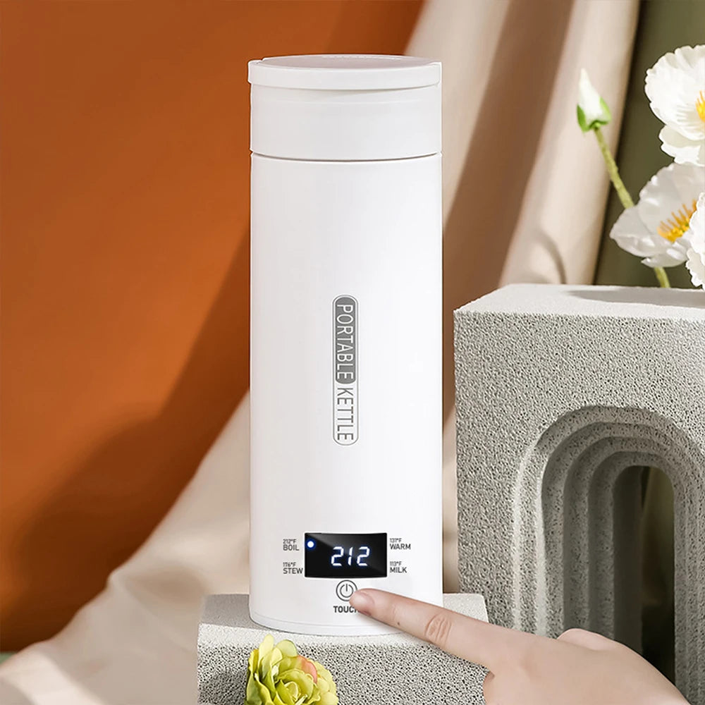 Travel Electric Kettle Portable Mini Kettle,Small Hot Water Boiler with 4 Temperature Settings,Fast Boiling Water