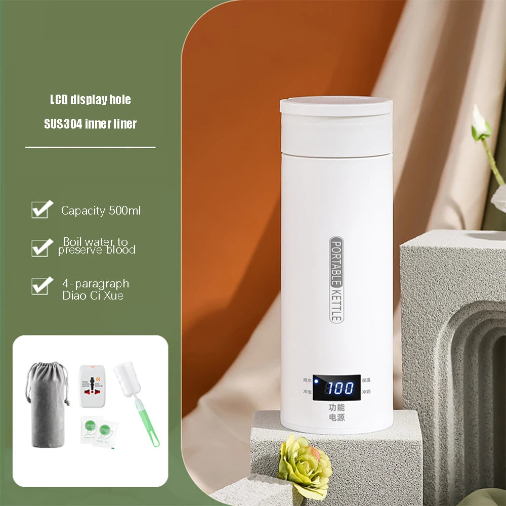 Travel Electric Kettle Portable Mini Kettle,Small Hot Water Boiler with 4 Temperature Settings,Fast Boiling Water