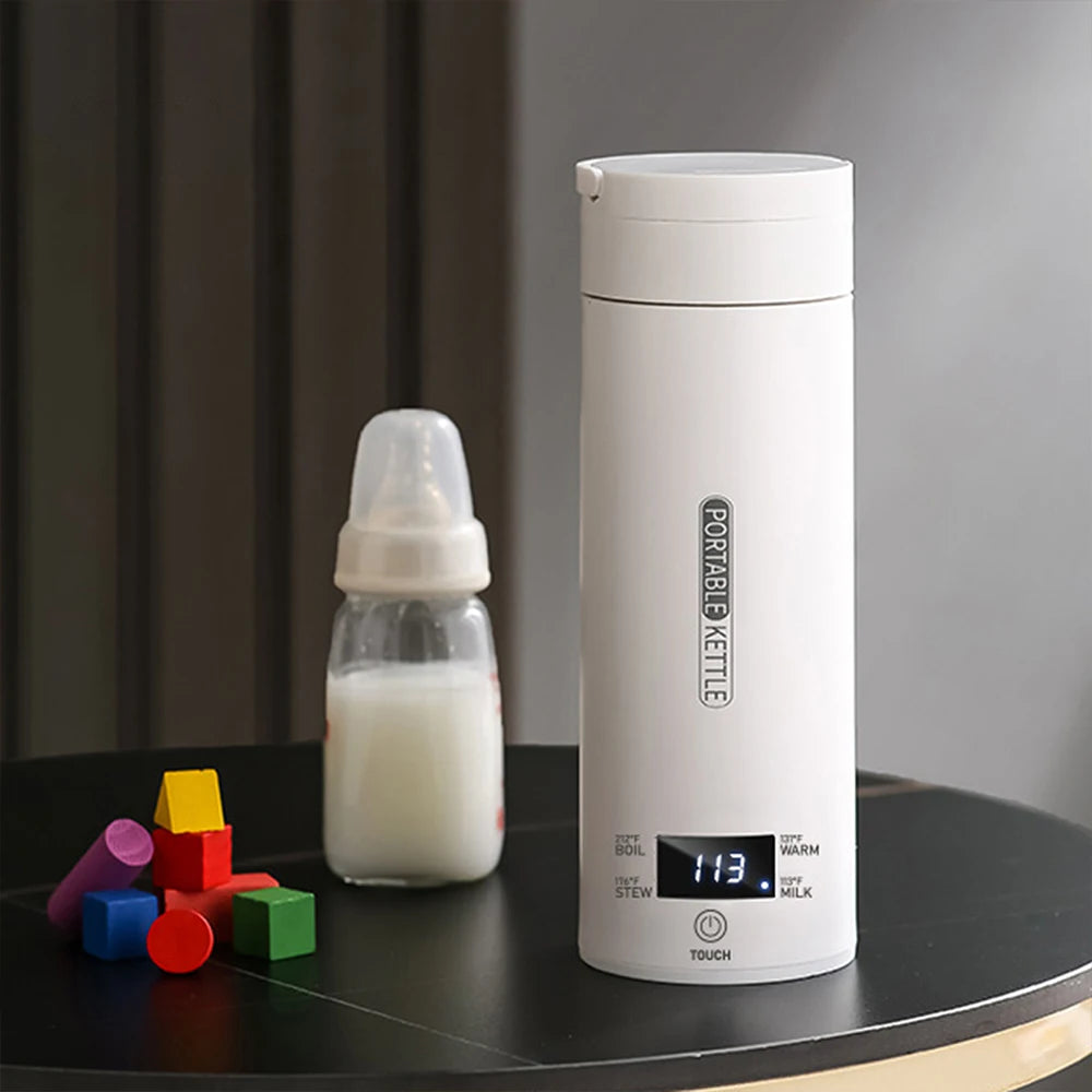 Travel Electric Kettle Portable Mini Kettle,Small Hot Water Boiler with 4 Temperature Settings,Fast Boiling Water