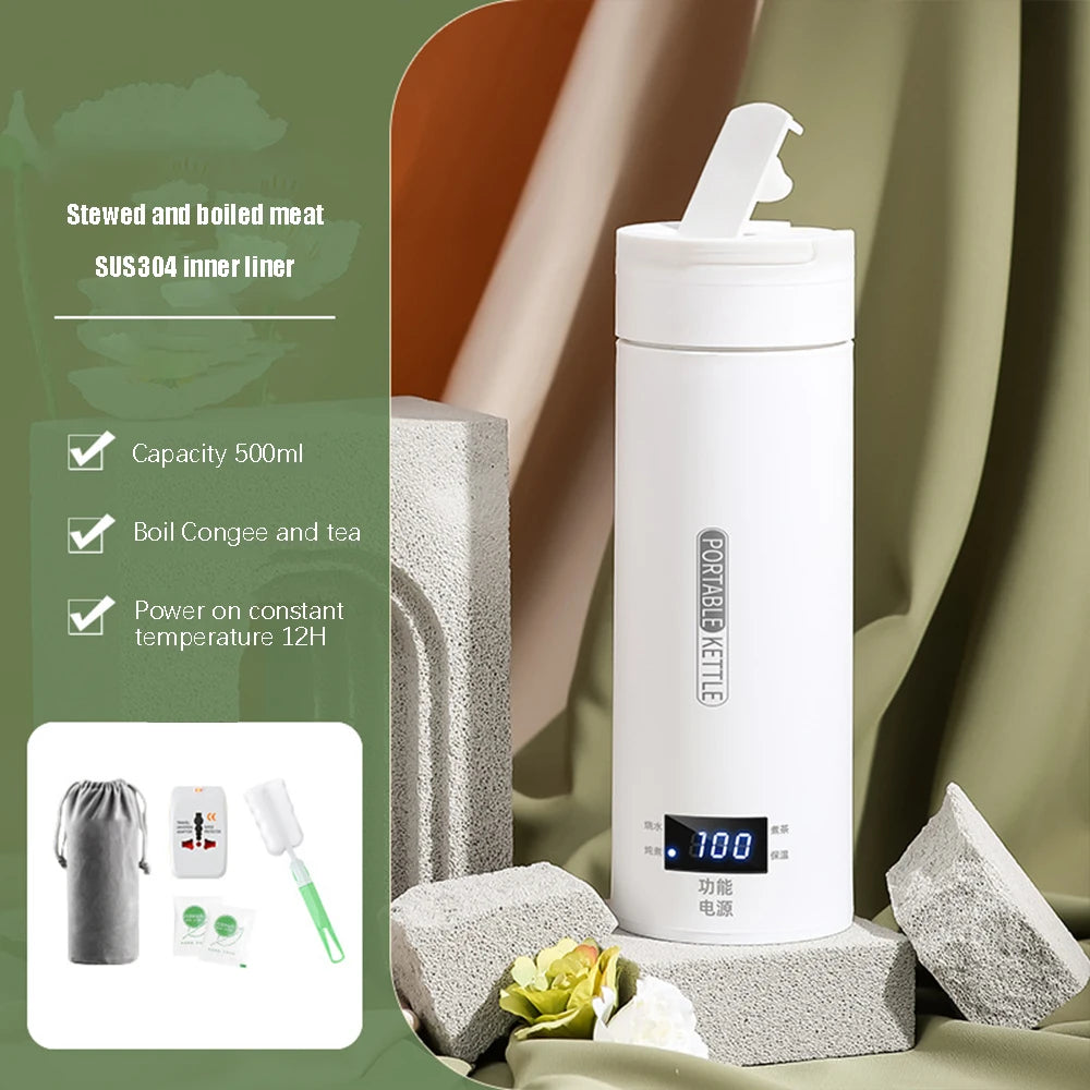 Travel Electric Kettle Portable Mini Kettle,Small Hot Water Boiler with 4 Temperature Settings,Fast Boiling Water