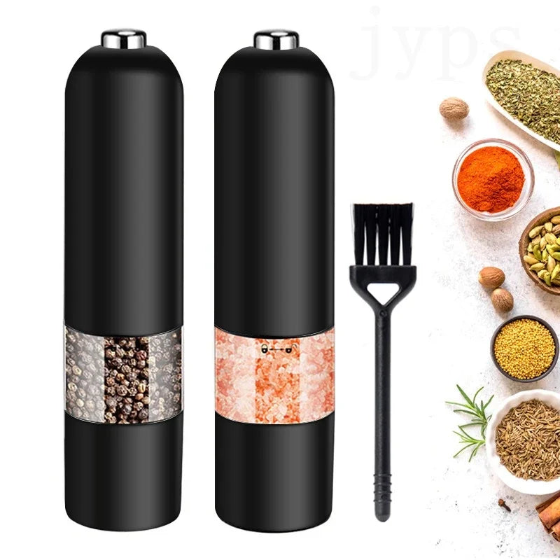 Automatic Salt Pepper Grinder Electric Spice Mill Grinder Seasoning Adjustable Coarseness Kitchen Tools Grinding for Cooking BBQ