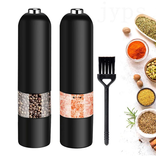 Automatic Salt Pepper Grinder Electric Spice Mill Grinder Seasoning Adjustable Coarseness Kitchen Tools Grinding for Cooking BBQ